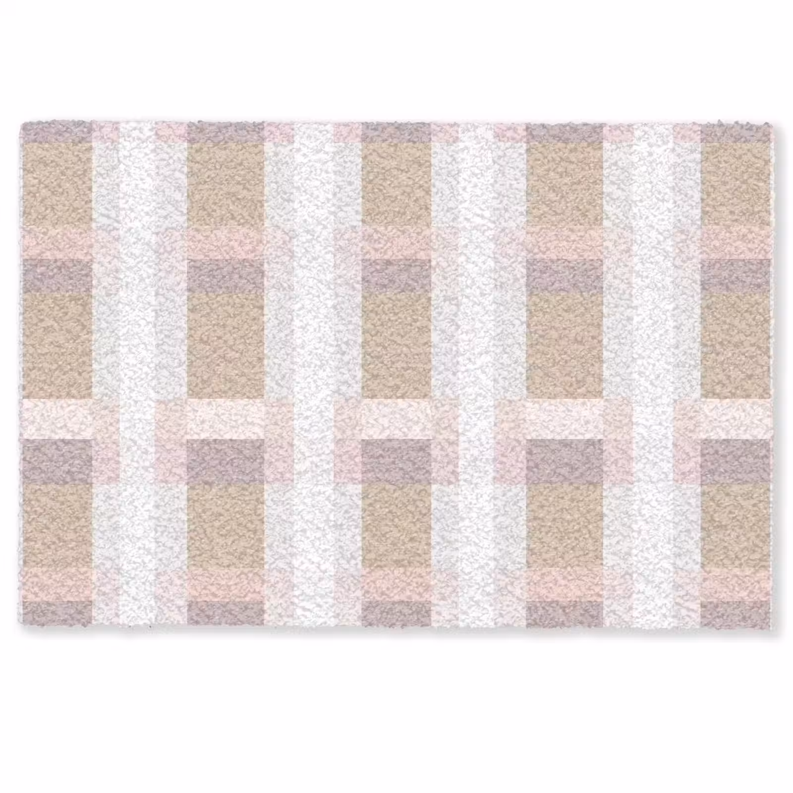 Deurmat - Ruitpatroon - Aardetinten - Minimalistisch — 1