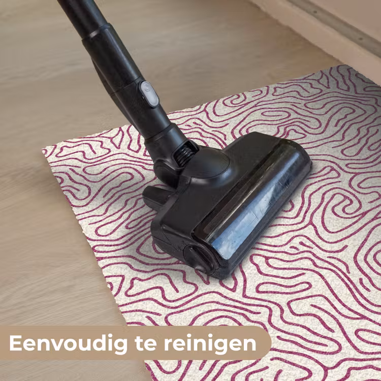 Deurmat - Kronkelende lijn - Magenta - Crème — 9