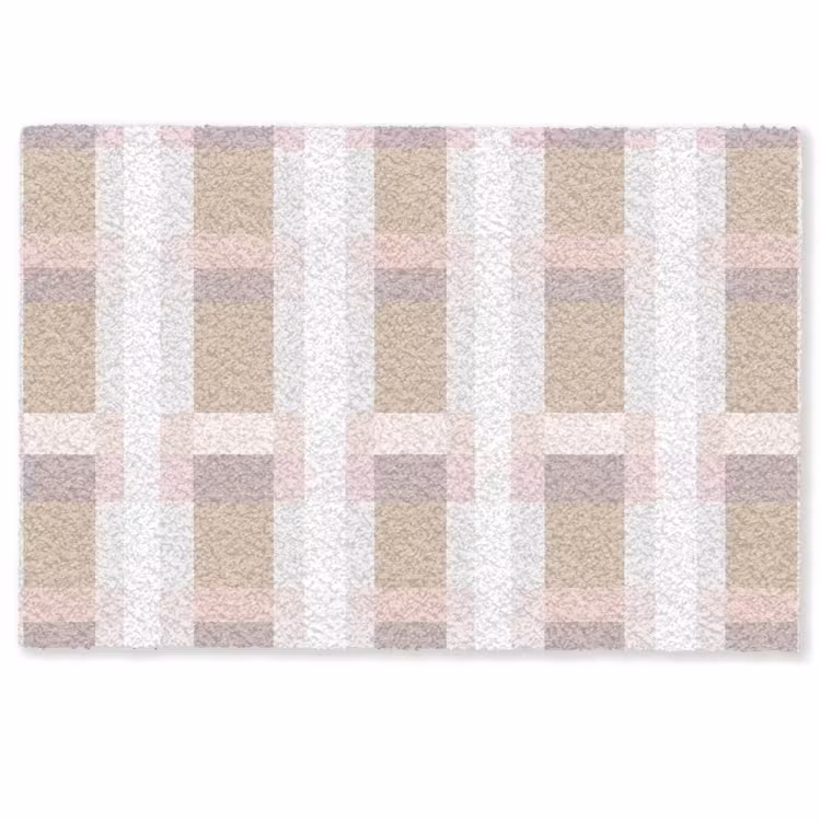 Deurmat - Ruitpatroon - Aardetinten - Minimalistisch — 1