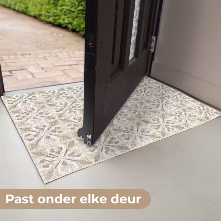 Deurmat - Tegel - Motief - Beige — 7