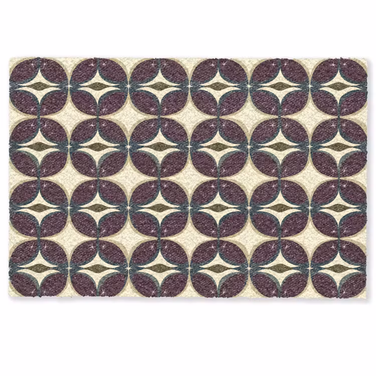 Deurmat - Cirkel - Retro - Kleurrijk — 1