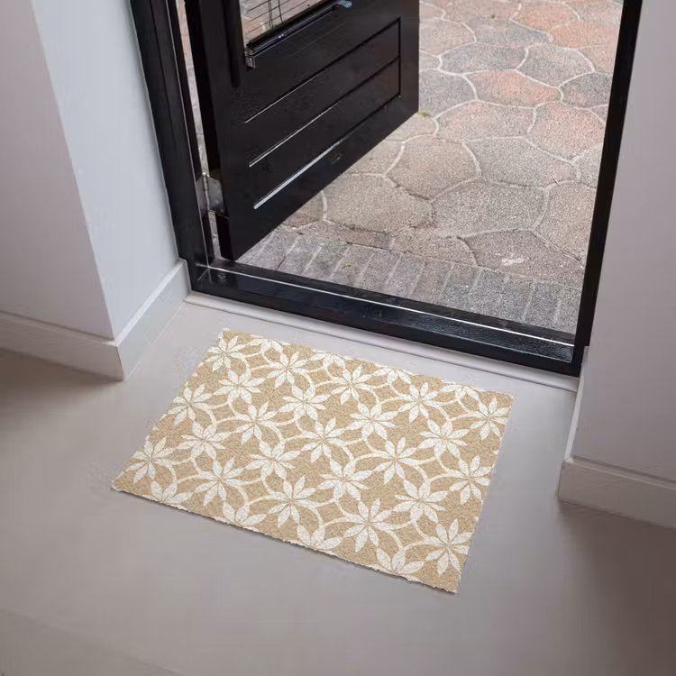Deurmat - Bloemen - Patroon - Beige — 4