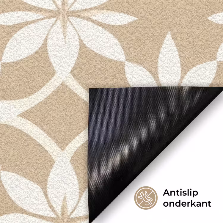 Deurmat - Bloemen - Patroon - Beige — 6