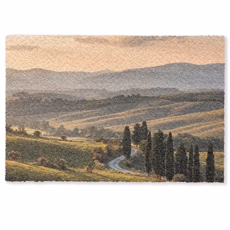 Deurmat - Toscaans - Landschap - Heuvels — 1
