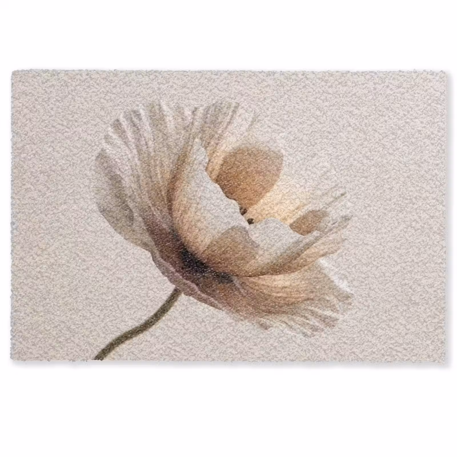 Deurmat - Bloem - Beige - Crème — 1