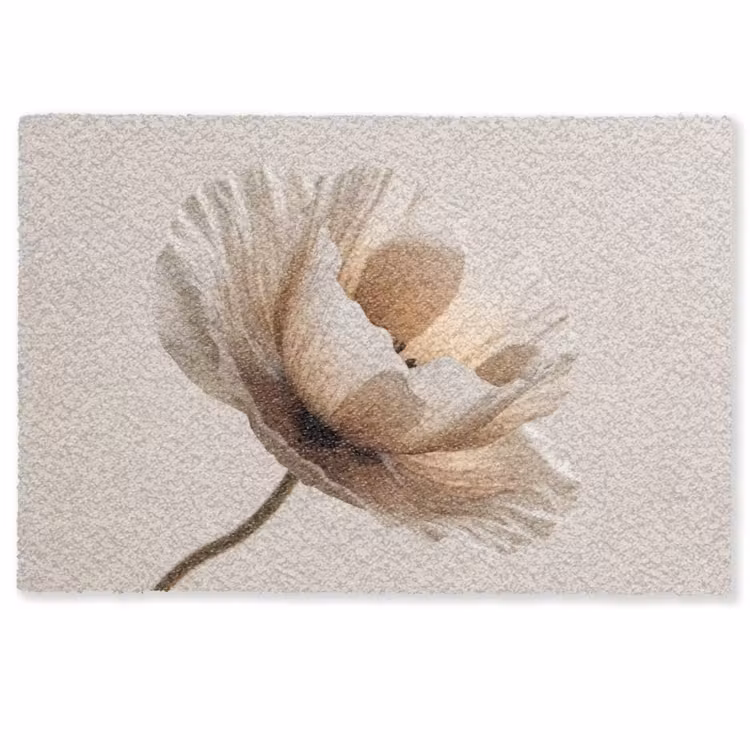 Deurmat - Bloem - Beige - Crème — 1