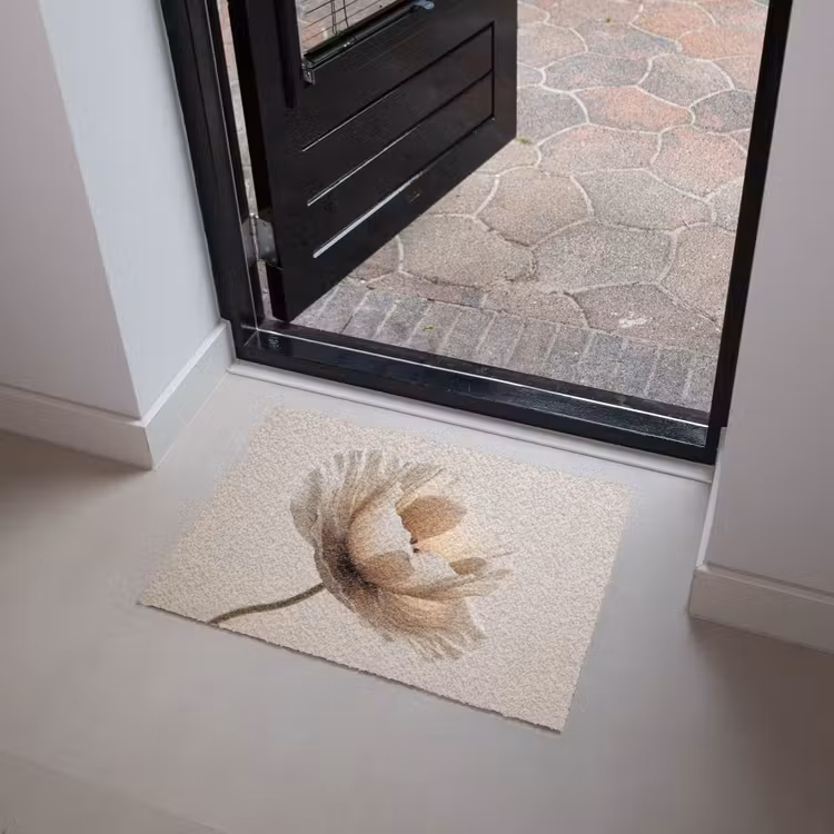 Deurmat - Bloem - Beige - Crème — 4