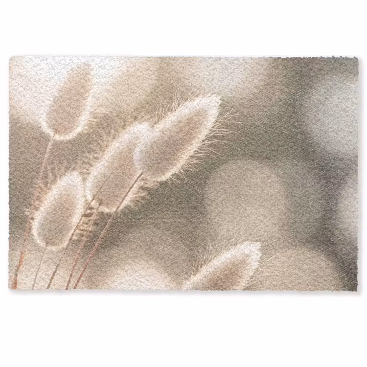 Deurmat - Hazestaartgras - Wit - Zonlicht — 1
