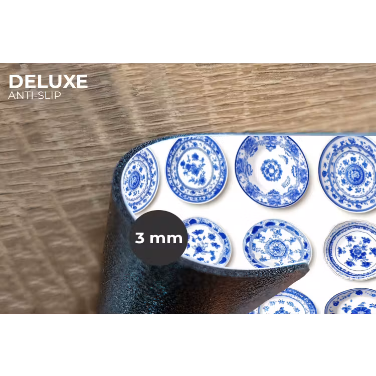 Placemat - 6 stuks - Borden - Bloemen - Patroon - Blauw — 4