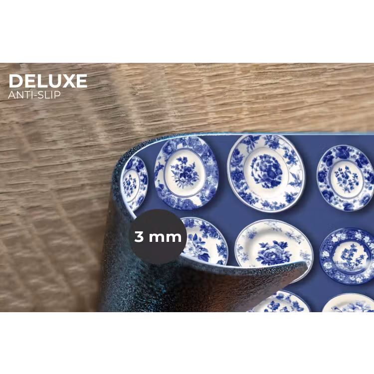 Placemat - 6 stuks - Borden - Floraal - Blauw — 4