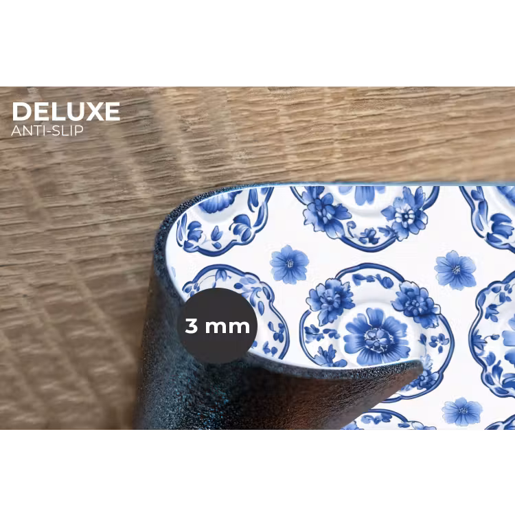 Placemat - 6 stuks - Sierborden - Bloemen - Blauw — 4