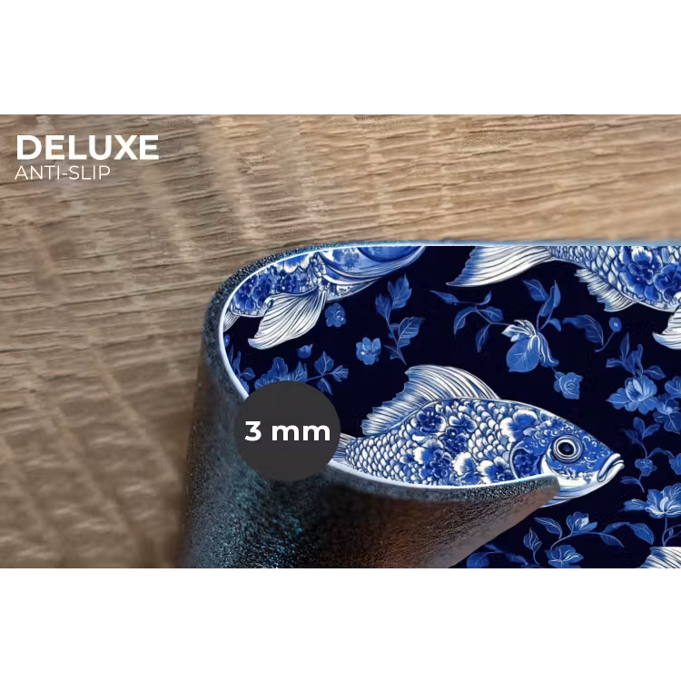Placemat - 6 stuks - Vissen - Bloemen - Blauw — 4