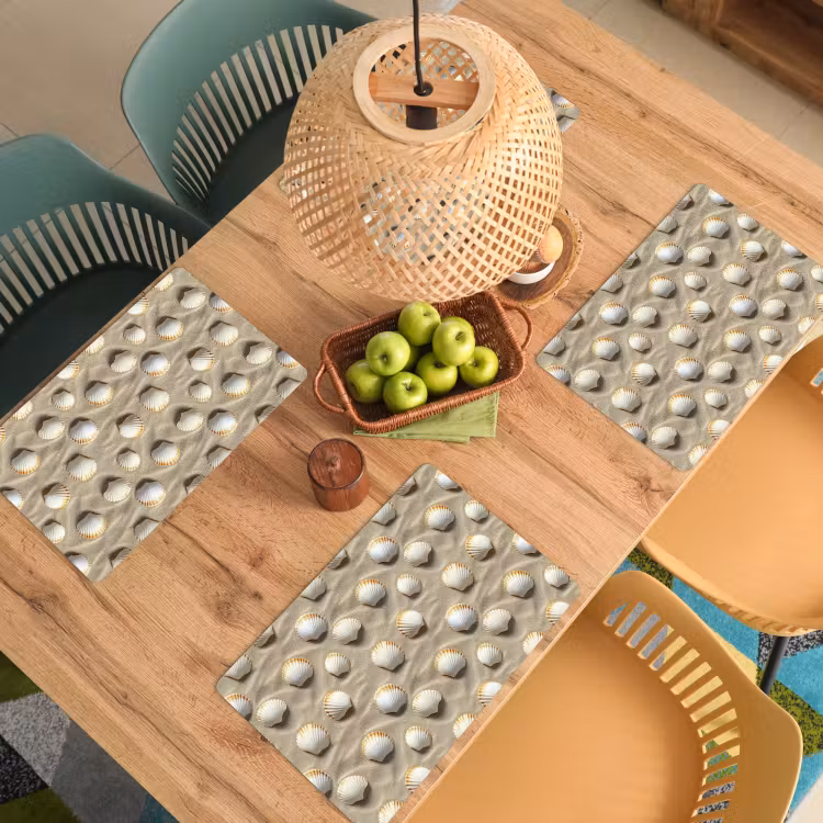 Placemat - 6 stuks - Schelpen - Zand - Maritiem — 6