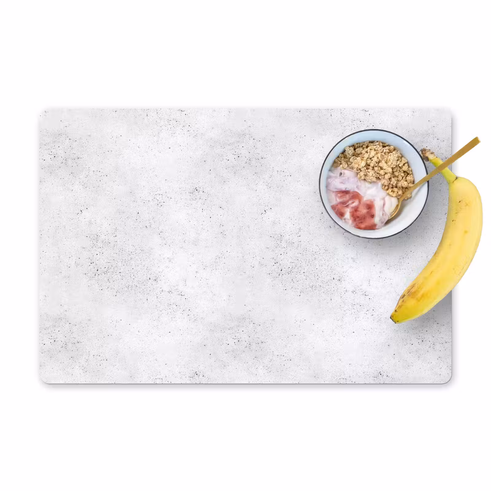 Placemat - 6 stuks - Lichtgrijs - Betonstructuur - Subtiel — 1