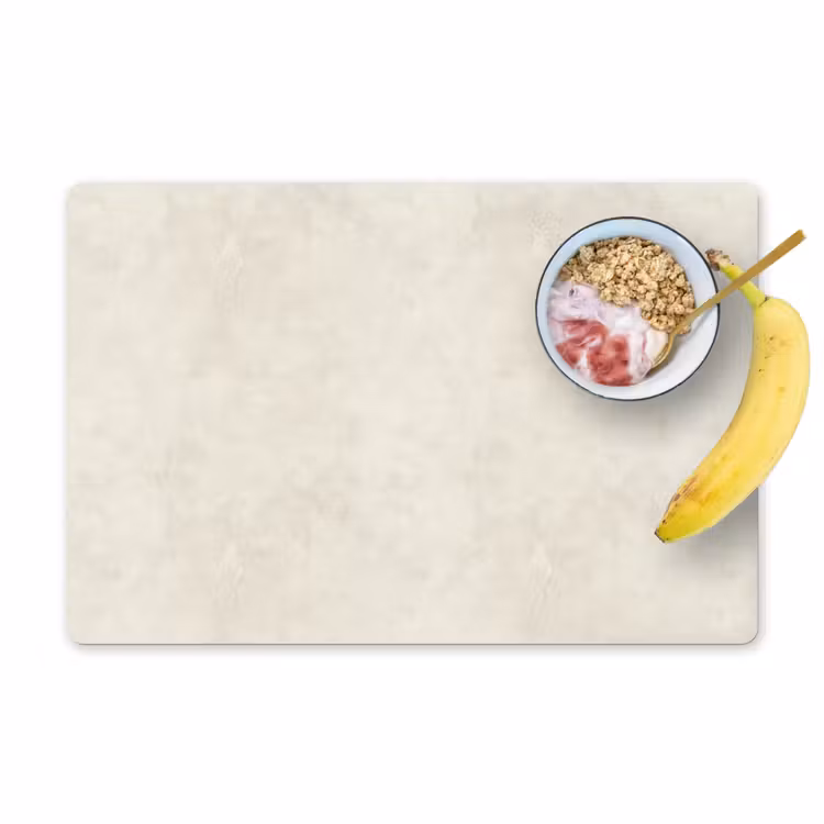 Placemat - 6 stuks - Crème - Egaal - Beton — 1