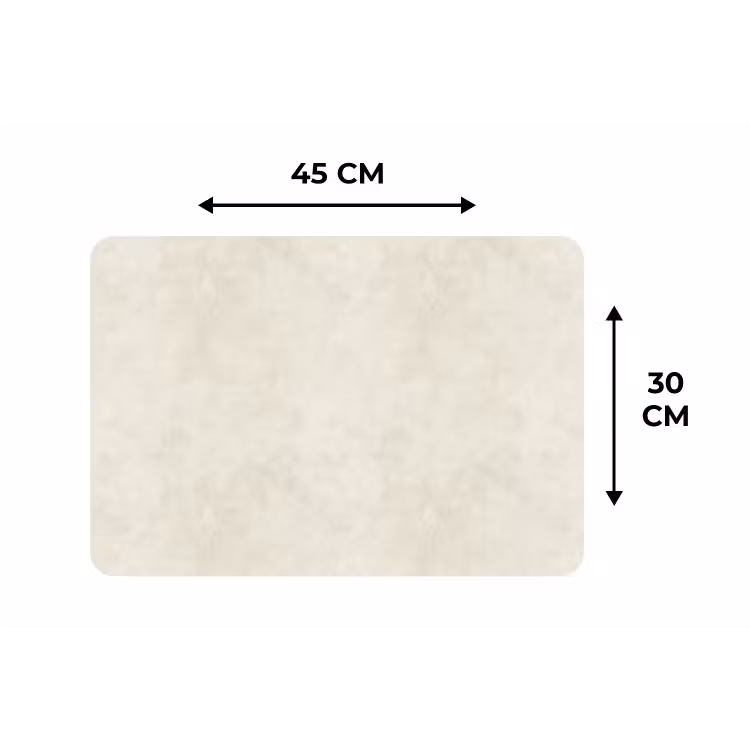 Placemat - 6 stuks - Crème - Egaal - Beton — 3