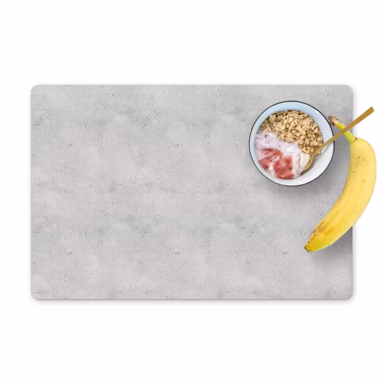 Placemat - 6 stuks - Grijs - Beton - Neutraal — 1