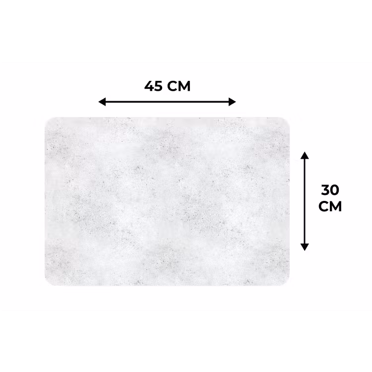 Placemat - 6 stuks - Lichtgrijs - Betonstructuur - Subtiel — 3