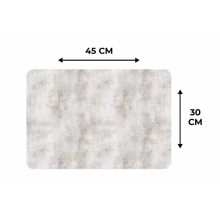 Placemat - 6 stuks - Grijs - Beton - Verweerd — 3