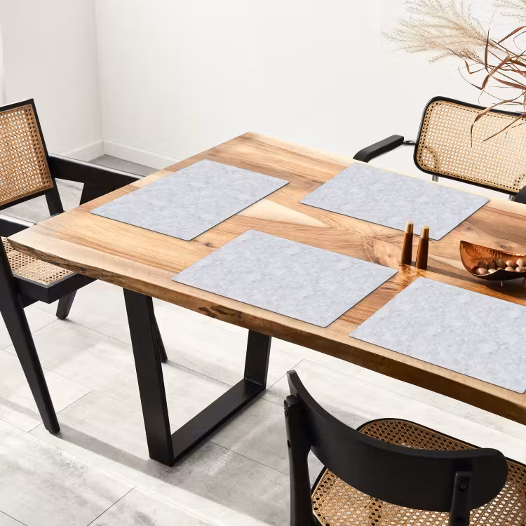 Placemat - 6 stuks - Grijs - Terrazzo-effect - Beton — 5