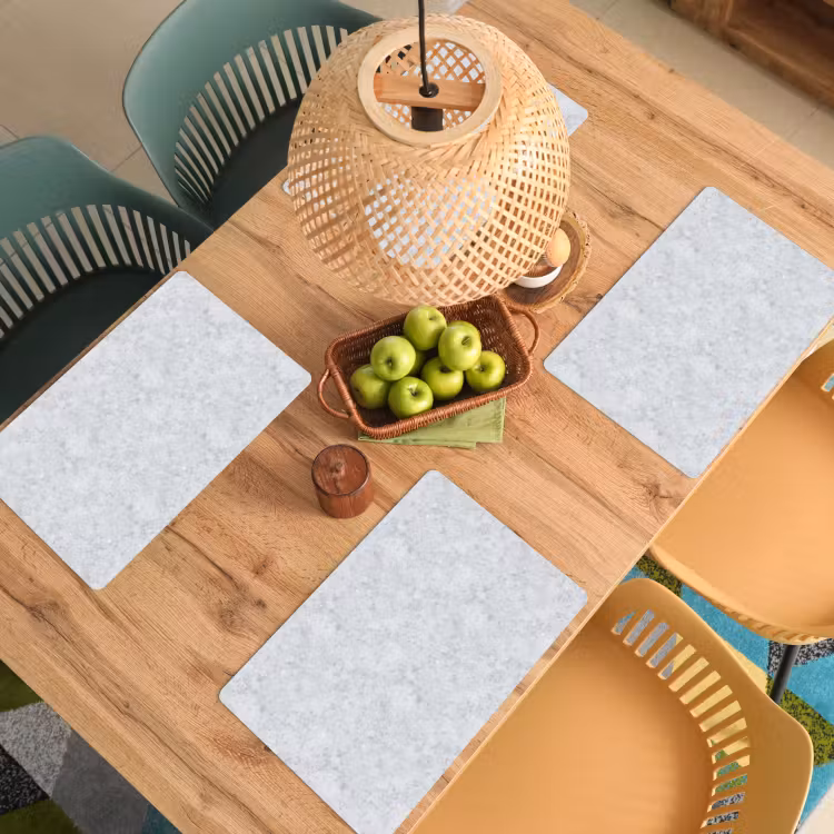 Placemat - 6 stuks - Grijs - Terrazzo-effect - Beton — 6