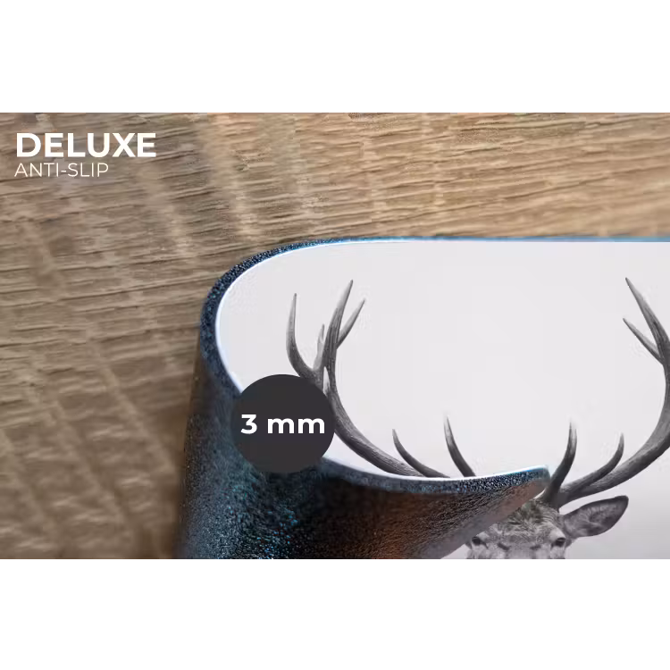 Placemat - 6 stuks - Hert - Mistig - Zwart - Wit — 4