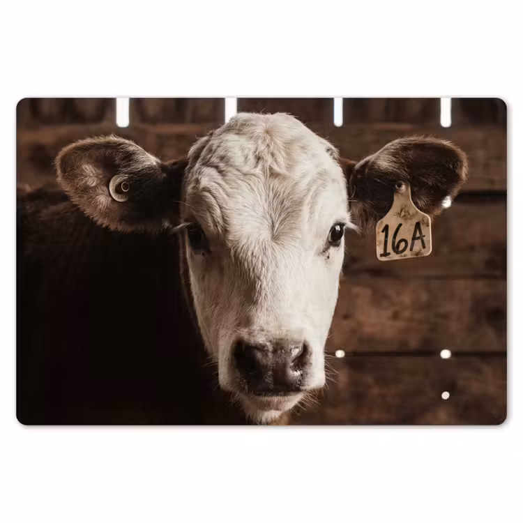 Placemat - 6 stuks - Kalf - Oormerk - Houten stal — 7