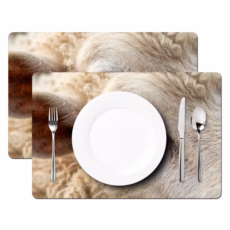 Placemat - 6 stuks - Schaap - Oog - Wit — 2