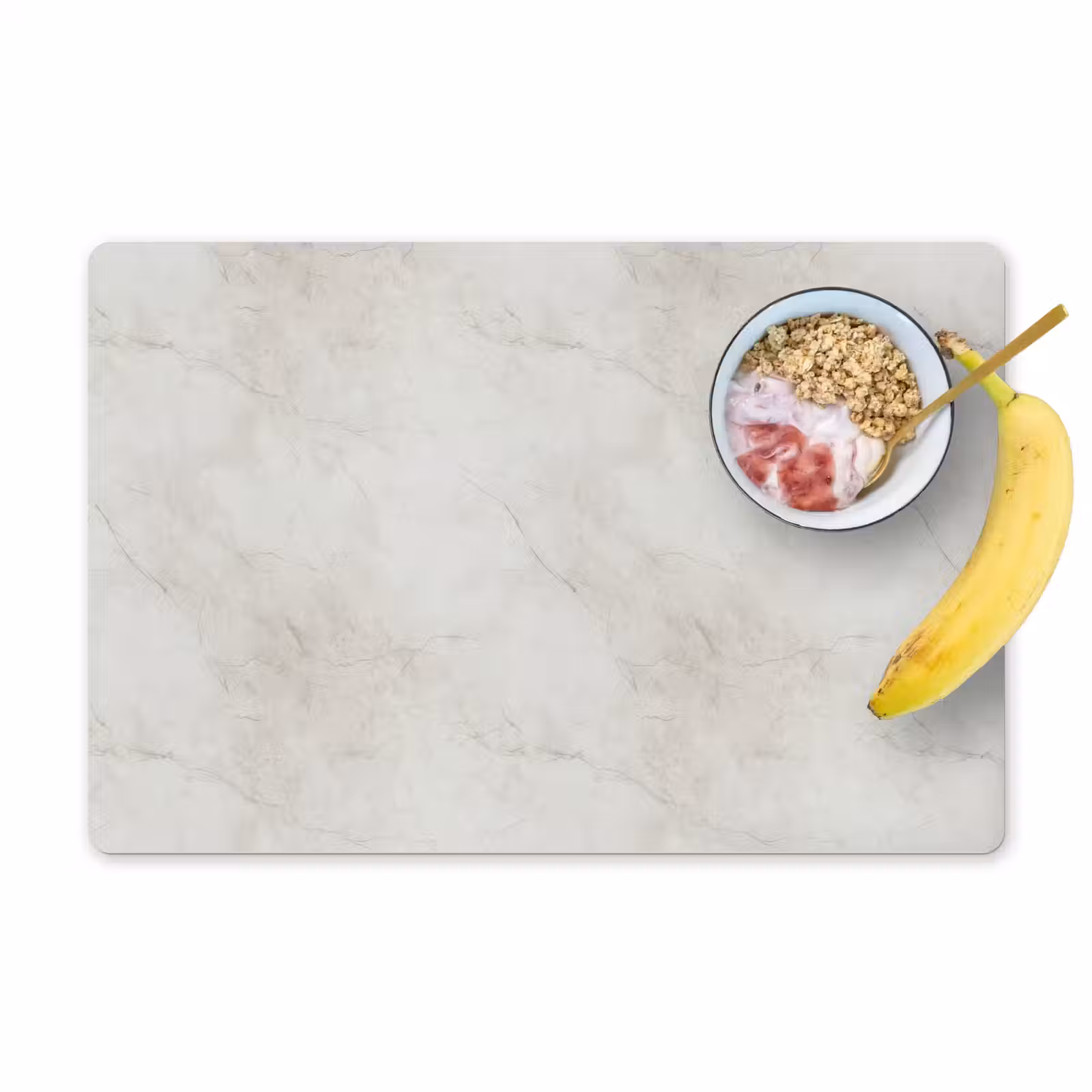 Placemat - 6 stuks - Grijs - Marmer - Aders — 1