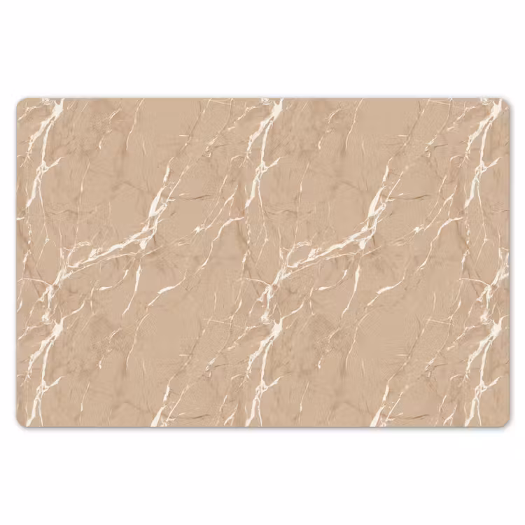 Placemat - 6 stuks - Beige - Marmer - Organisch - Wit — 7
