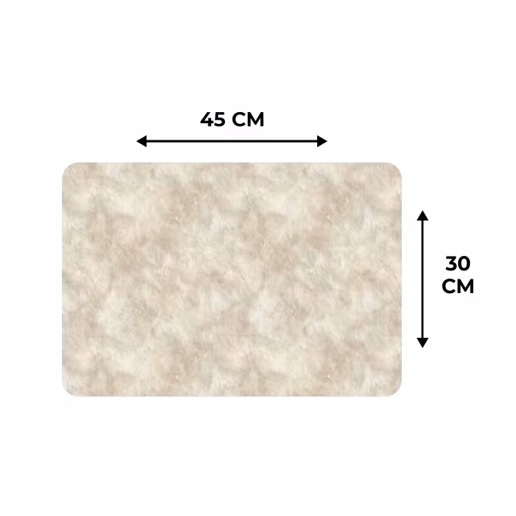 Placemat - 6 stuks - Beige - Reliëfstructuur - Natuursteen — 3