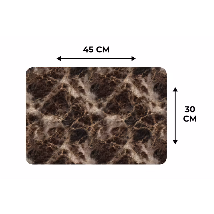 Placemat - 6 stuks - Bruin - Goud - Marmer — 3