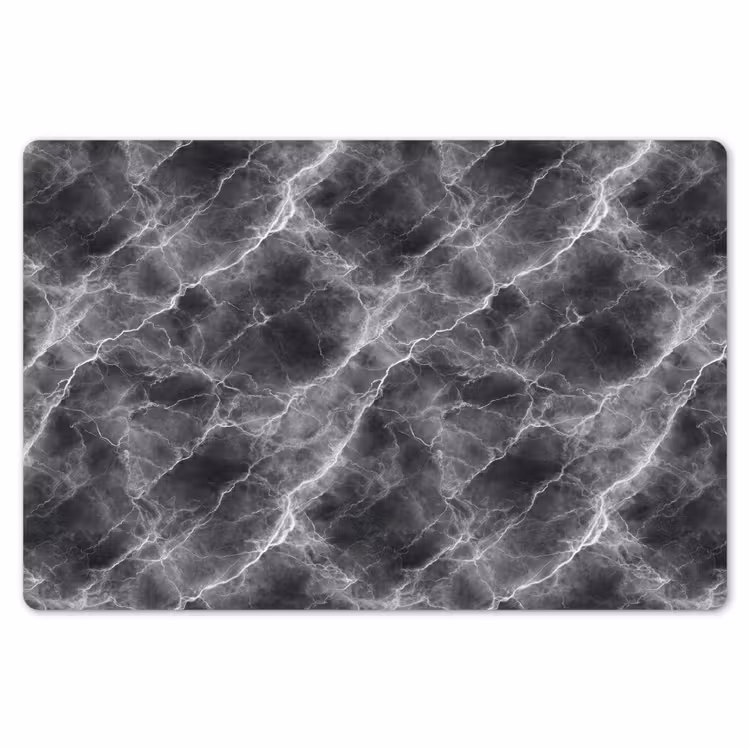 Placemat - 6 stuks - Donkergrijs - Bliksem - Marmer — 7