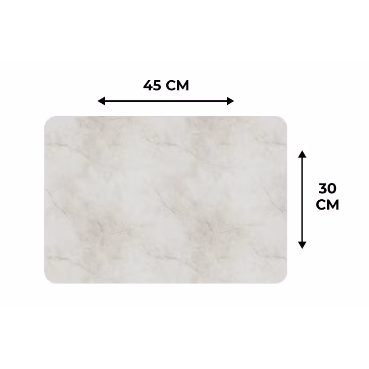 Placemat - 6 stuks - Grijs - Marmer - Aders — 3