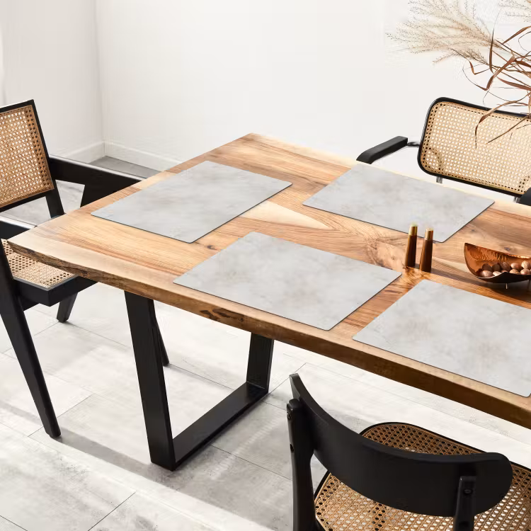 Placemat - 6 stuks - Grijs - Marmer - Aders — 5