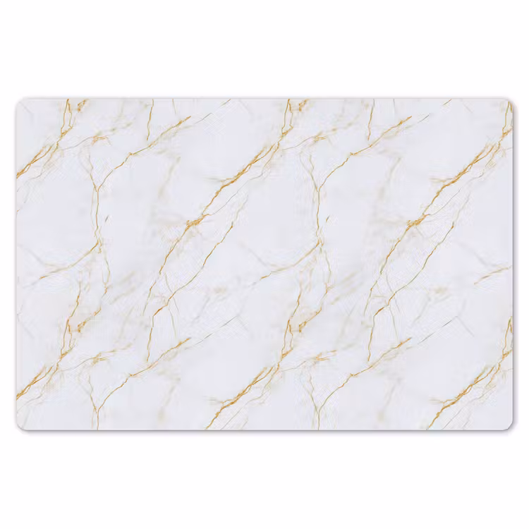 Placemat - 6 stuks - Wit - Marmer - Goud - Luxueus — 7