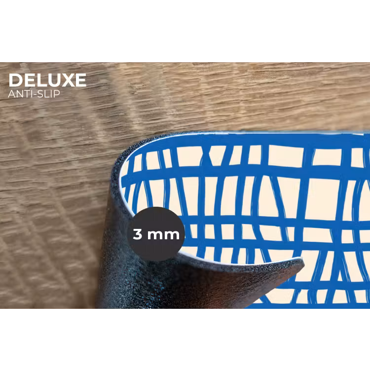 Placemat - 6 stuks - Ruitpatroon - Blauw - Crème — 4