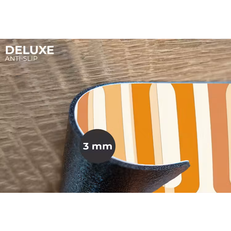 Placemat - 6 stuks - U-vorm - Retro - Oranje — 4