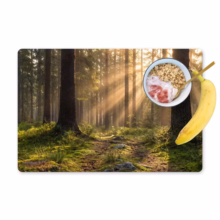 Placemat - 6 stuks - Bos - Zonlicht - Gras — 1