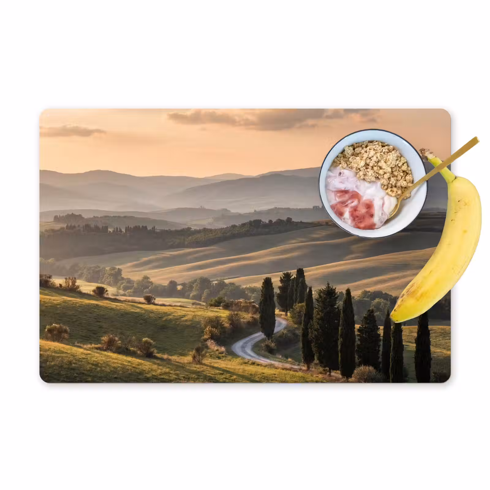 Placemat - 6 stuks - Toscaans - Landschap - Heuvels — 1
