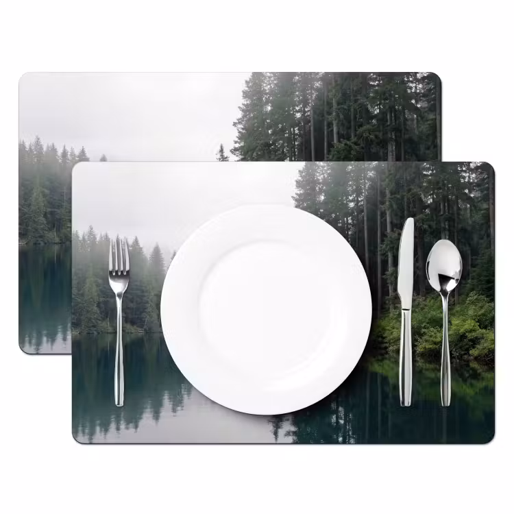 Placemat - 6 stuks - Bergen - Meer - Bos — 2