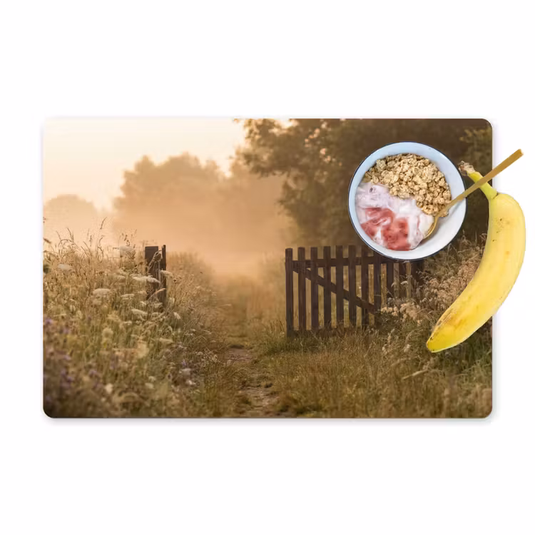 Placemat - 6 stuks - Hek - Natuur - Mist - Veld — 1