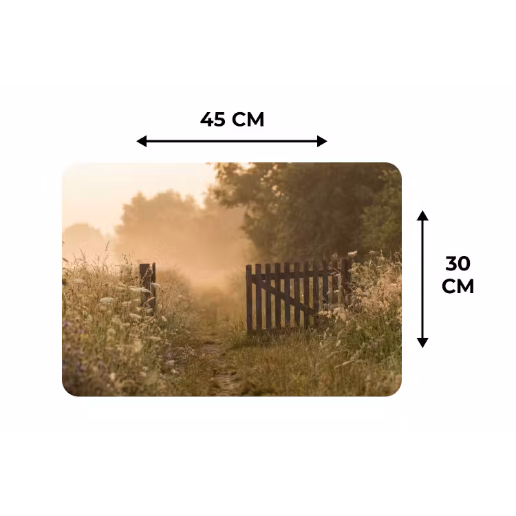 Placemat - 6 stuks - Hek - Natuur - Mist - Veld — 3