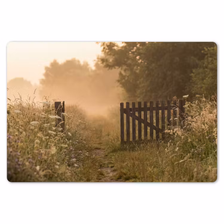 Placemat - 6 stuks - Hek - Natuur - Mist - Veld — 7