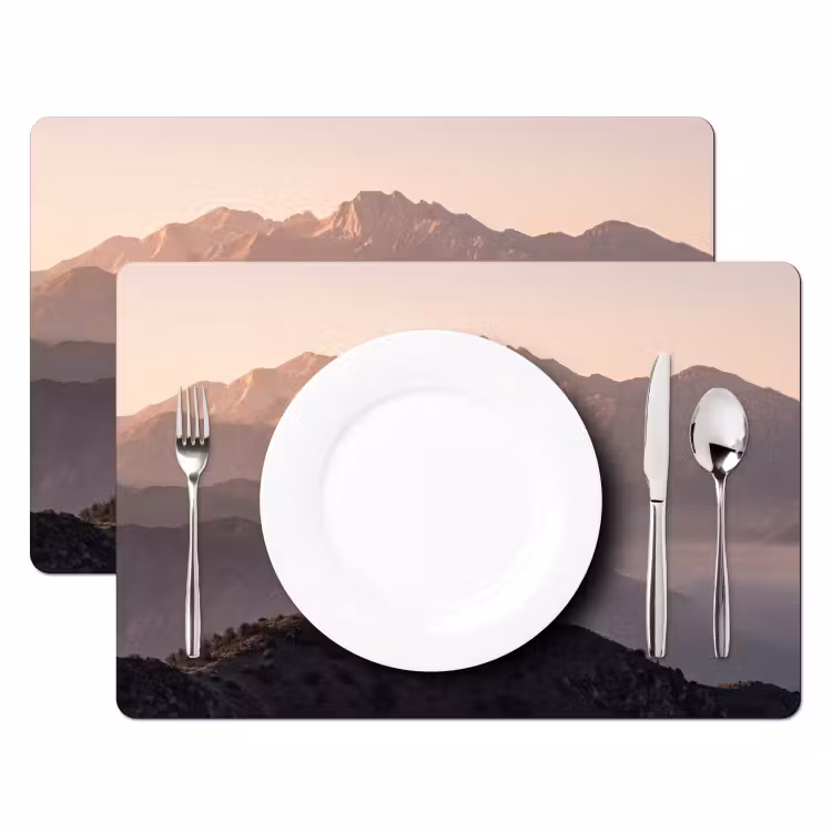 Placemat - 6 stuks - Panorama - Landschap - Bergen — 2