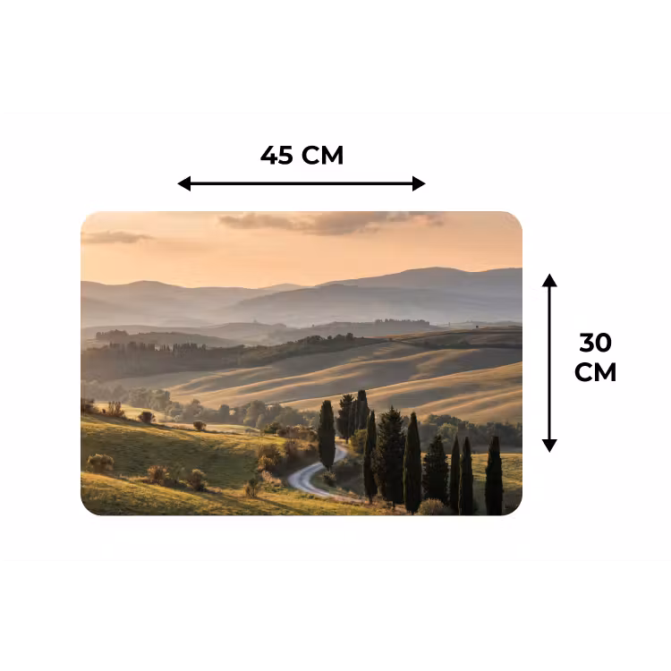 Placemat - 6 stuks - Toscaans - Landschap - Heuvels — 3