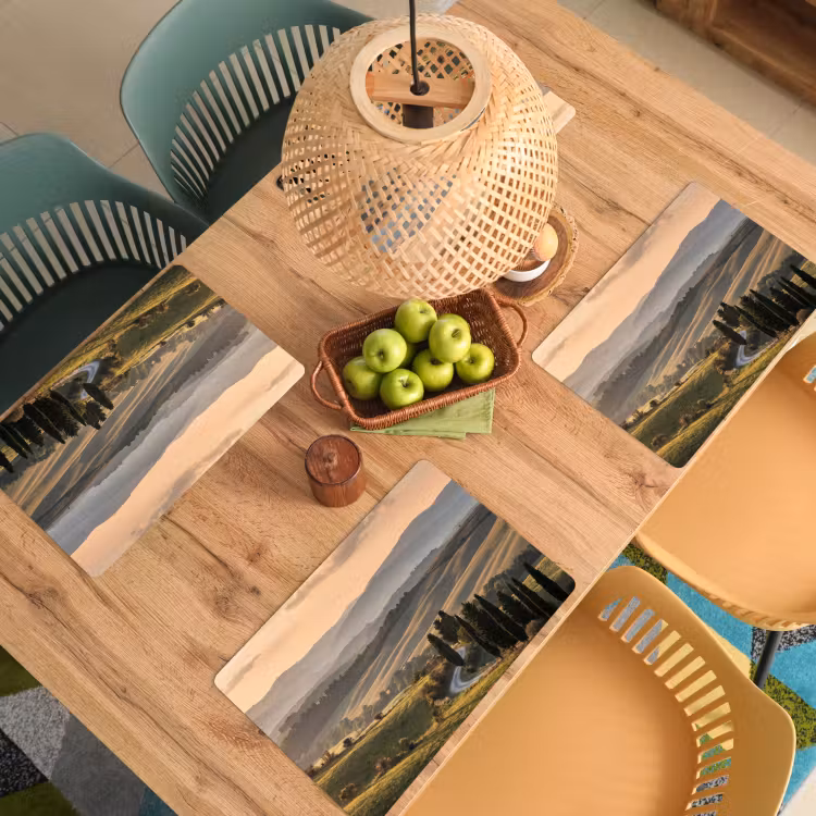 Placemat - 6 stuks - Toscaans - Landschap - Heuvels — 6