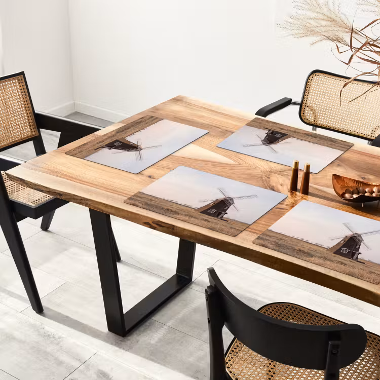 Placemat - 6 stuks - Windmolens - Landschap - Veld — 5