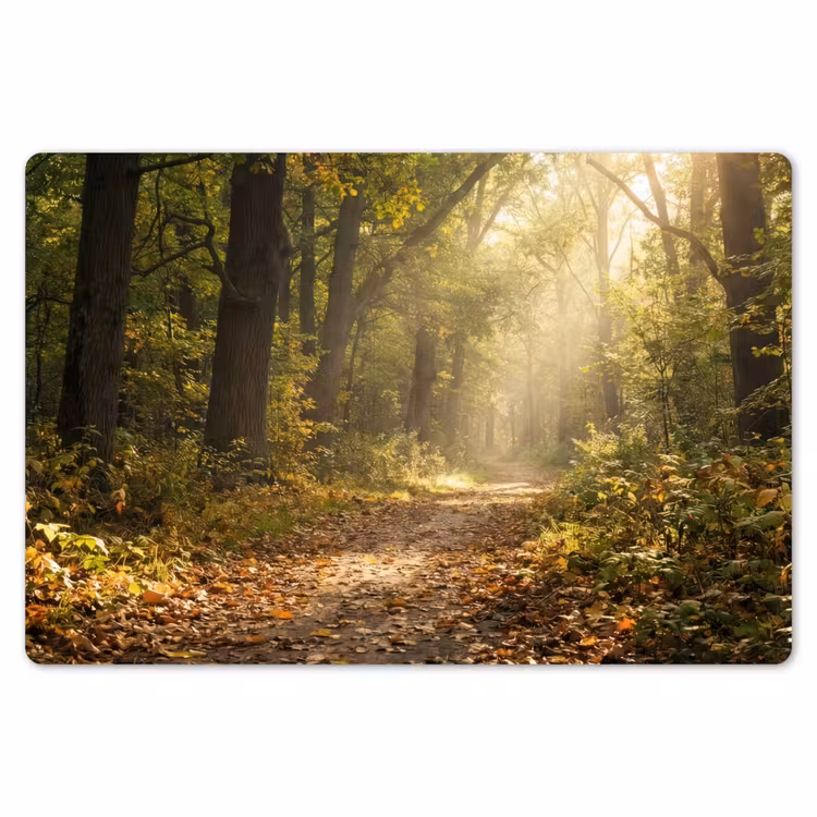 Placemat - 6 stuks - Zonlicht - Bospad - Bomen — 7