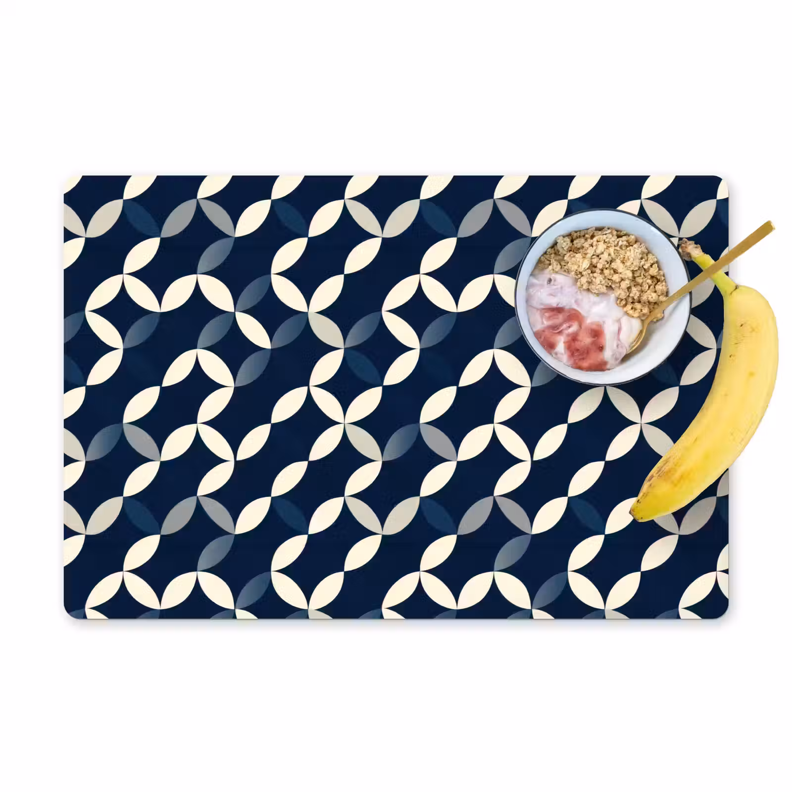 Placemat - 6 stuks - Abstract - Patroon - Blauw — 1